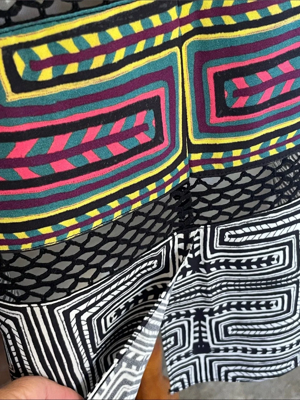 Artelier by Nicole Miller Strapless Geometric Print Tube Top - Picture 5 of 7